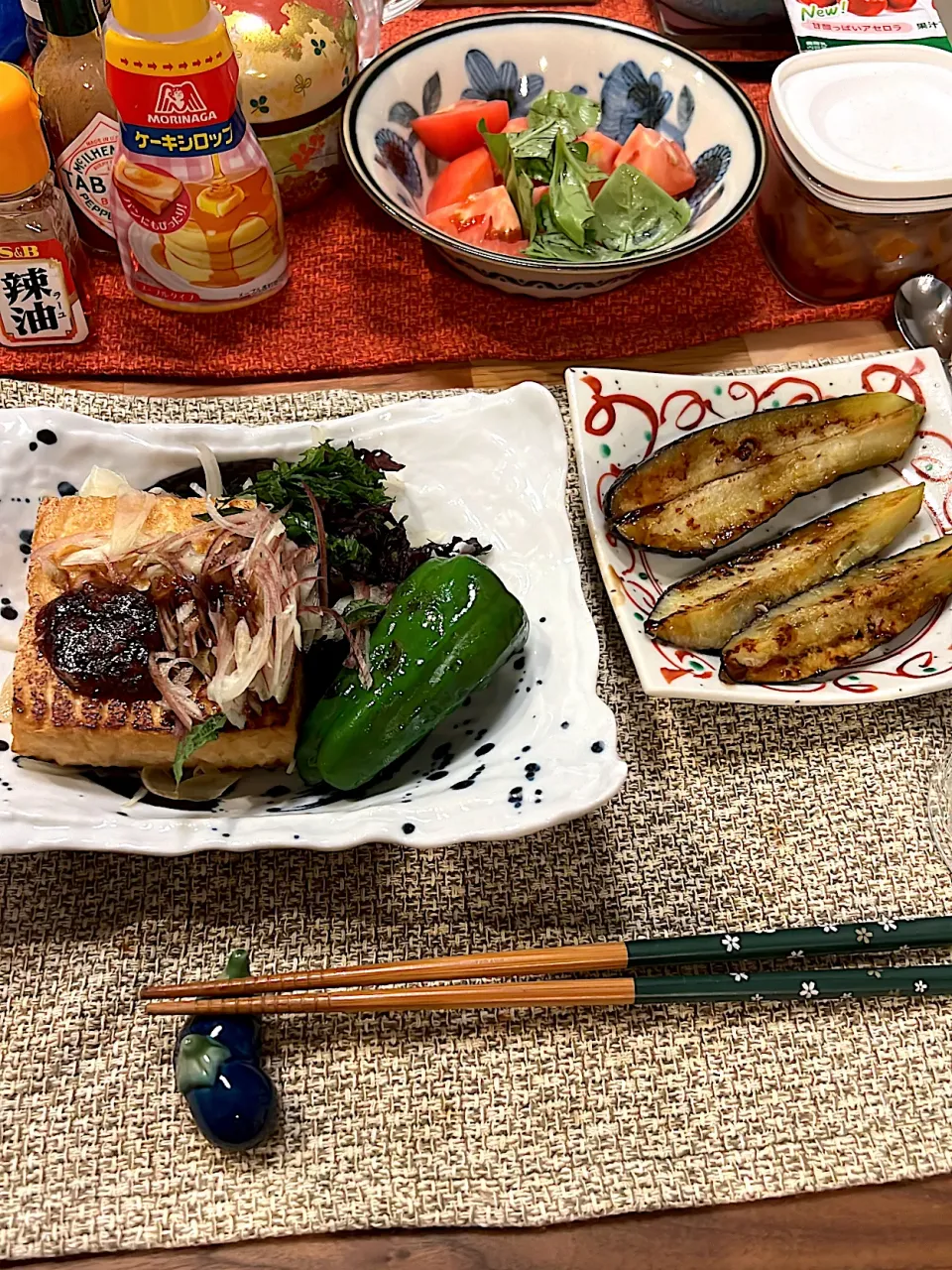 焼き厚揚げと焼き茄子|くろさん