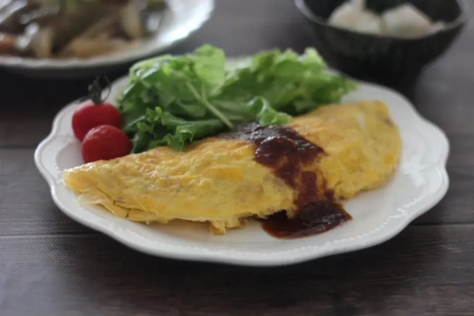 大豆のお肉と米糀ミルクでオムレツ万能ソース|ちいさなしあわせキッチンさん