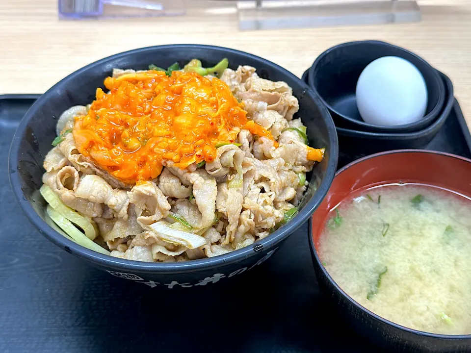 Snapdishの料理写真:キムチすた丼　肉の日は肉増し1.5倍サービス|マハロ菊池さん