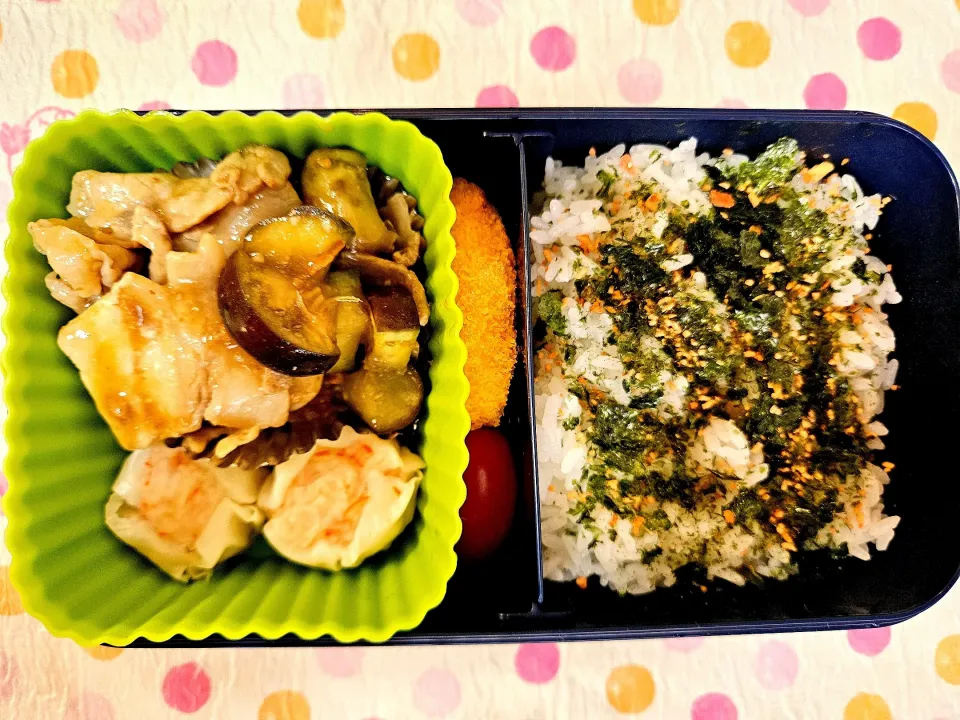 なすと豚肉の味噌炒め❤️旦那さんお弁当❤️|かおるcitronさん