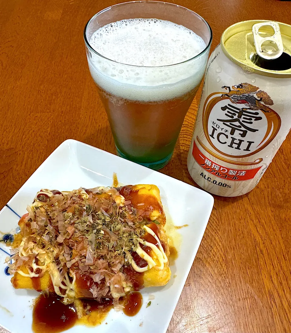 暑い日💦作業の後のノンアル＆たこ焼きもどき|sakuramochiさん