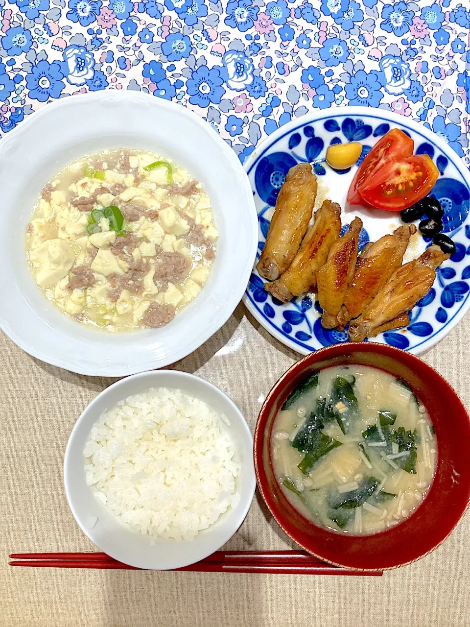 白麻婆豆腐と甘辛手羽|おしゃべり献立さん