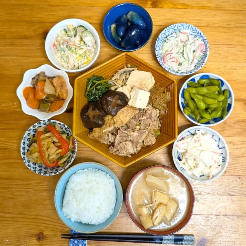 晩ごはん🥢すき焼き|まゆめろさん