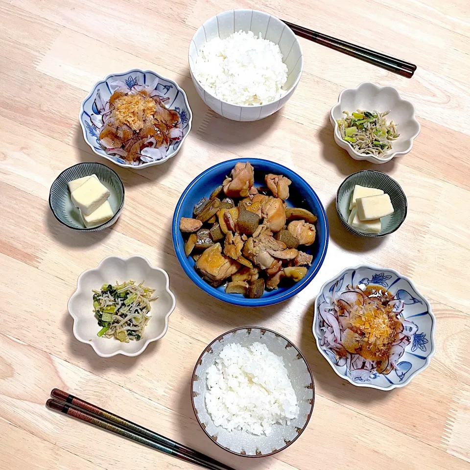 晩ご飯 鶏ごぼう|プリンさん