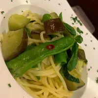 Snapdishの料理写真:夏野菜ペペロンチーノ|かにっちさん