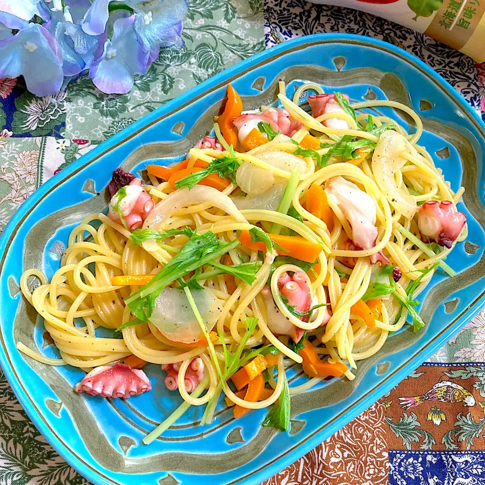 タコと野菜のレモン醤油パスタ🍋|ringonamaさん