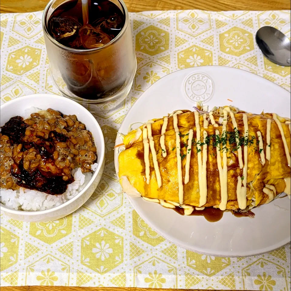 オムキャベツと納豆ご飯|柊さん