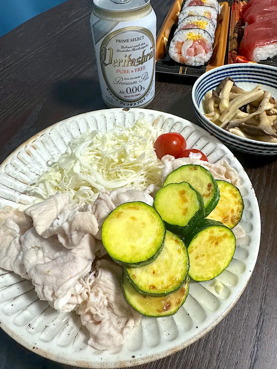 焼きズッキーニと冷しゃぶ♪|かりんとうのヒゲさん