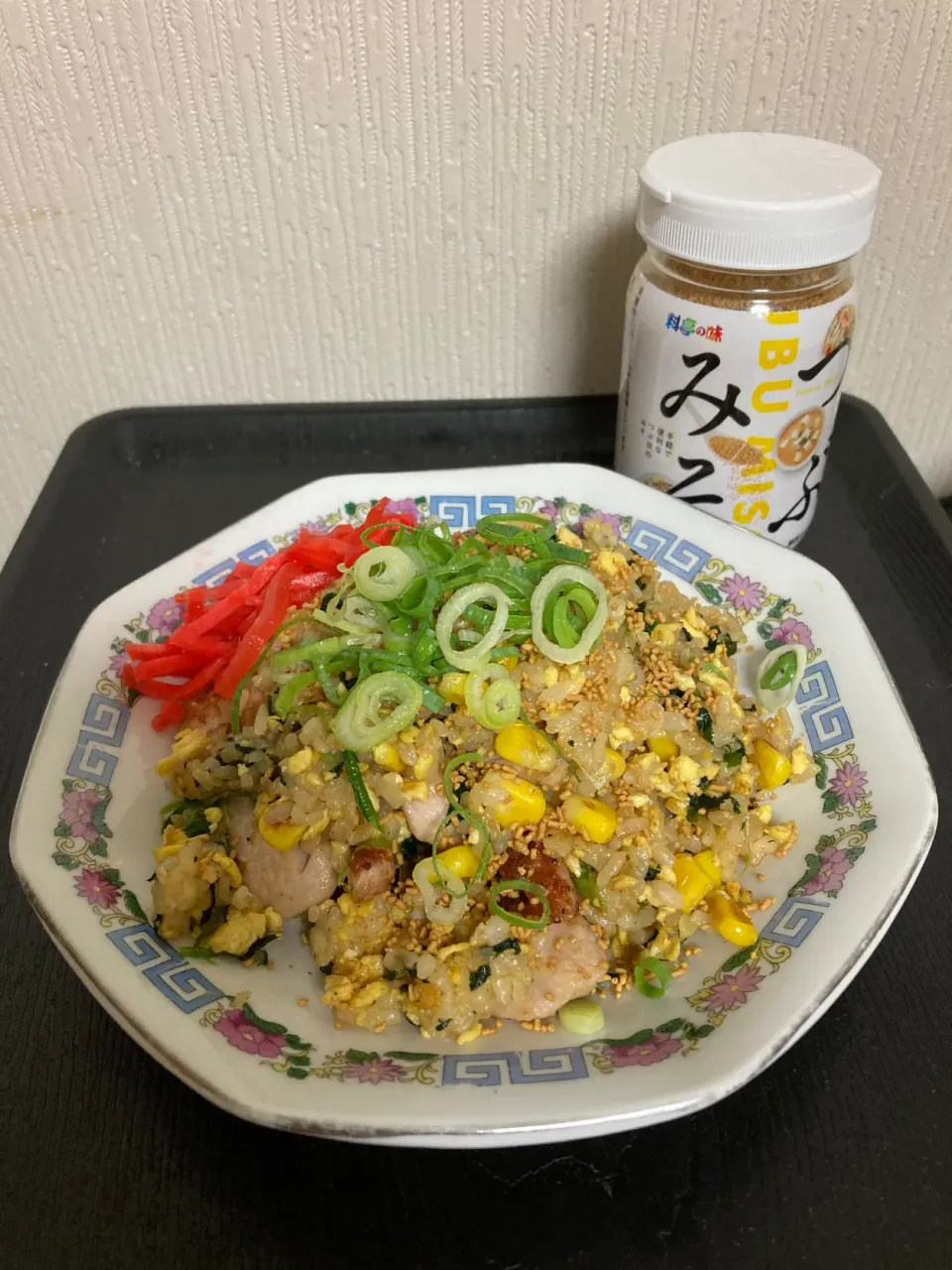 つぶみそで作る炒飯！豚ロース入れてね。|まちゃさん