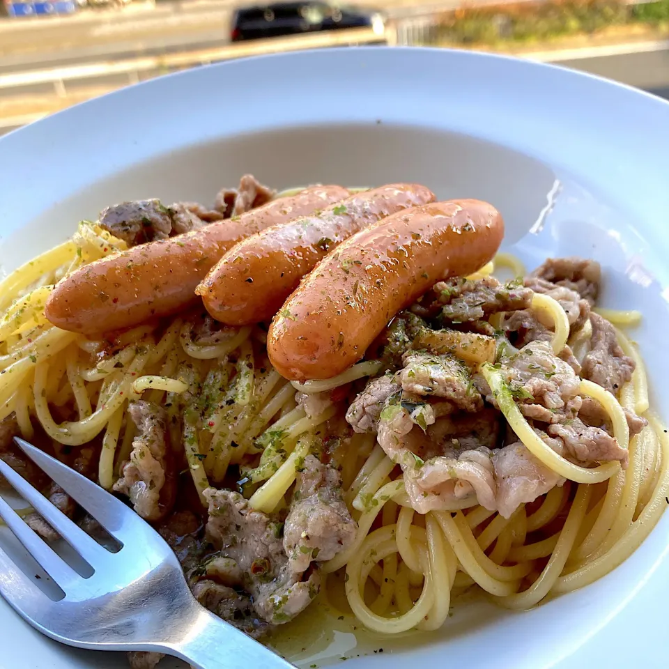 ソーセージと肉のスパゲッティ|Kさん