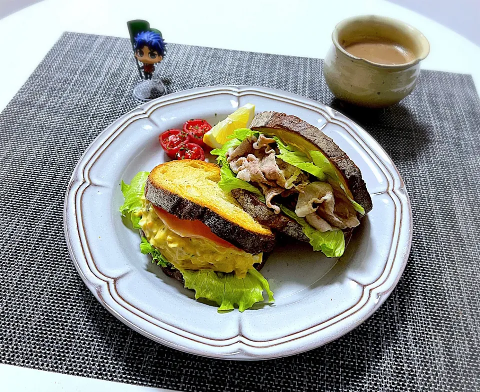 ハムたまごサンド＆豚しゃぶ胡麻ドレサンド|アルティッチョさん