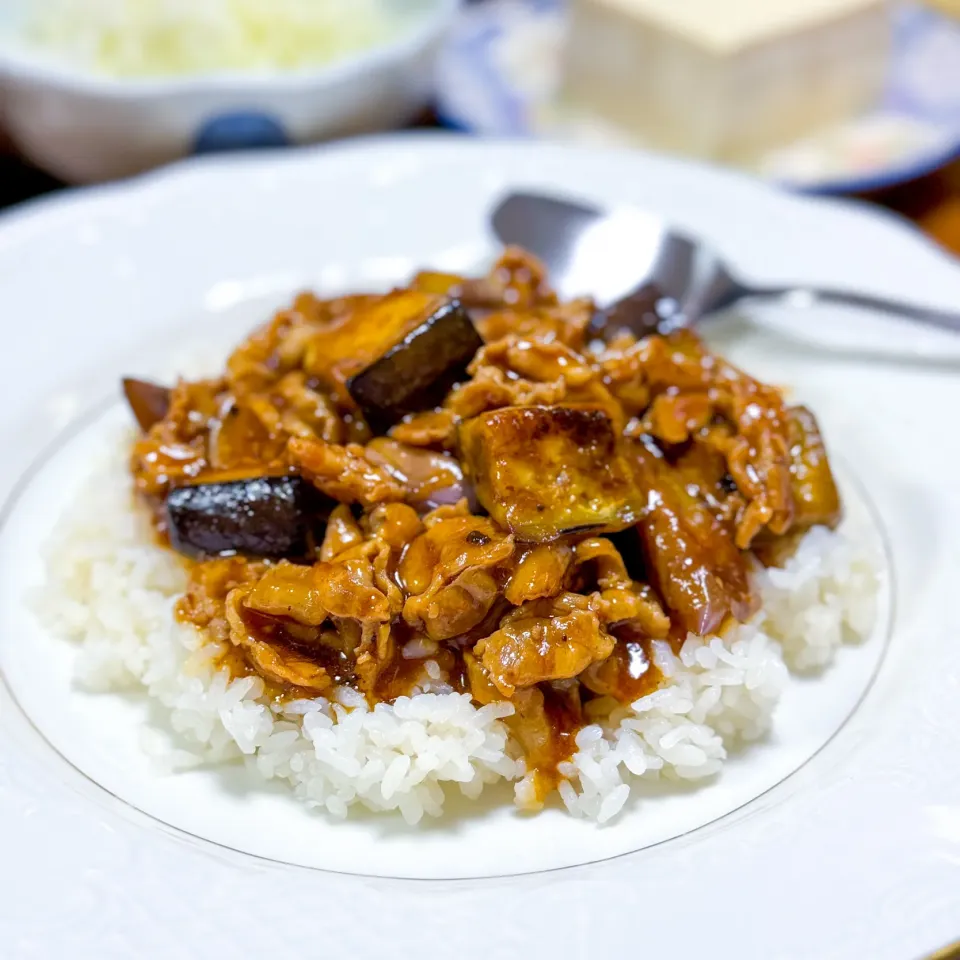 Snapdishの料理写真:【麻婆茄子ごはん】|ristorante_sallyさん