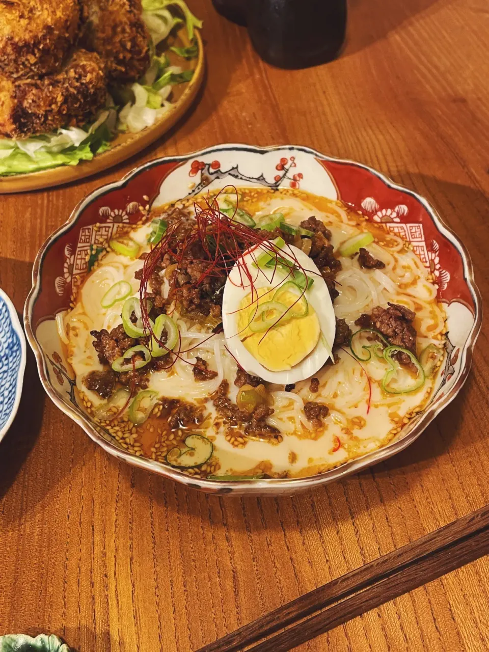 揖保乃糸で冷やし豆乳坦々素麺🍜|マアコさん