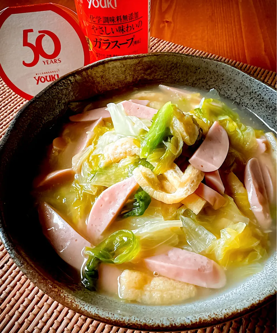 サミカさんの料理 レタス炒めあんかけうどん🥬|にゃんぺこさん