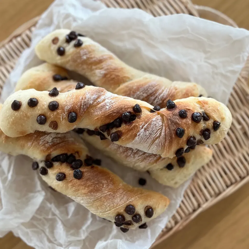 Snapdishの料理写真:ねじねじチョコチップパン|chiakiさん