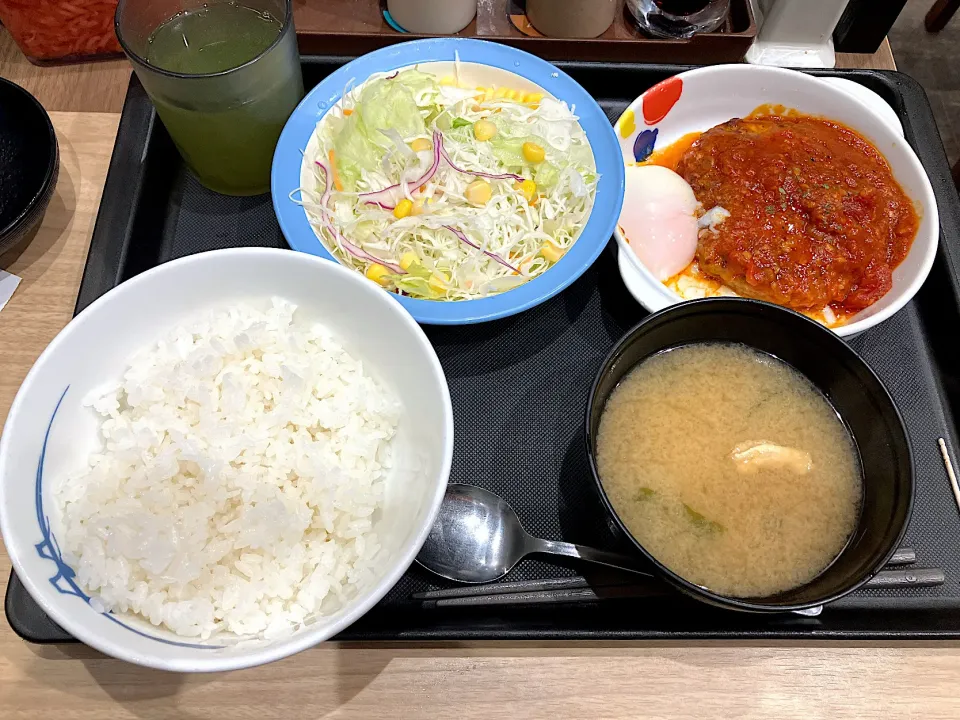 うまトマハンバーグ定食|しのぶさん