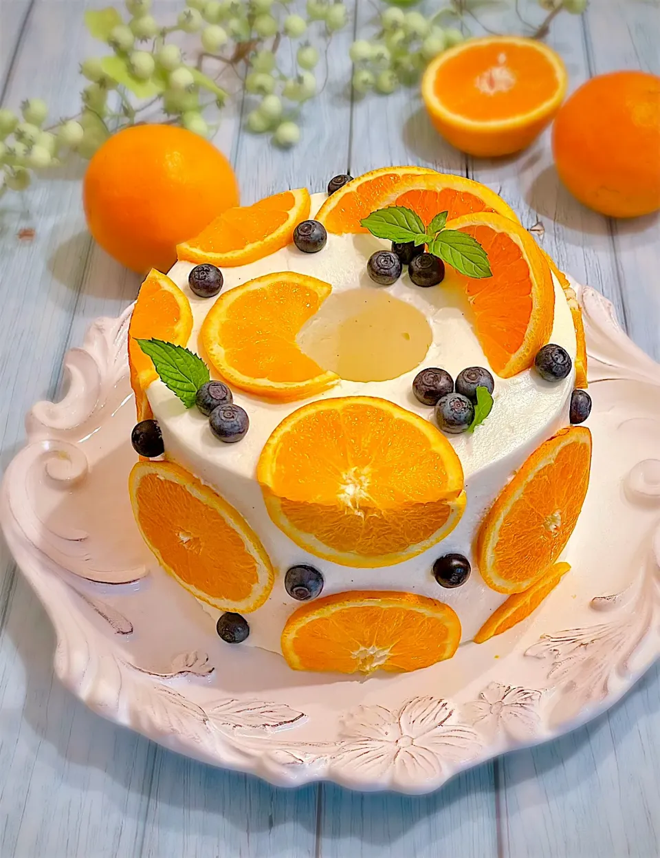 Snapdishの料理写真:オレンジ🍊のシフォンケーキ😊|AXさん