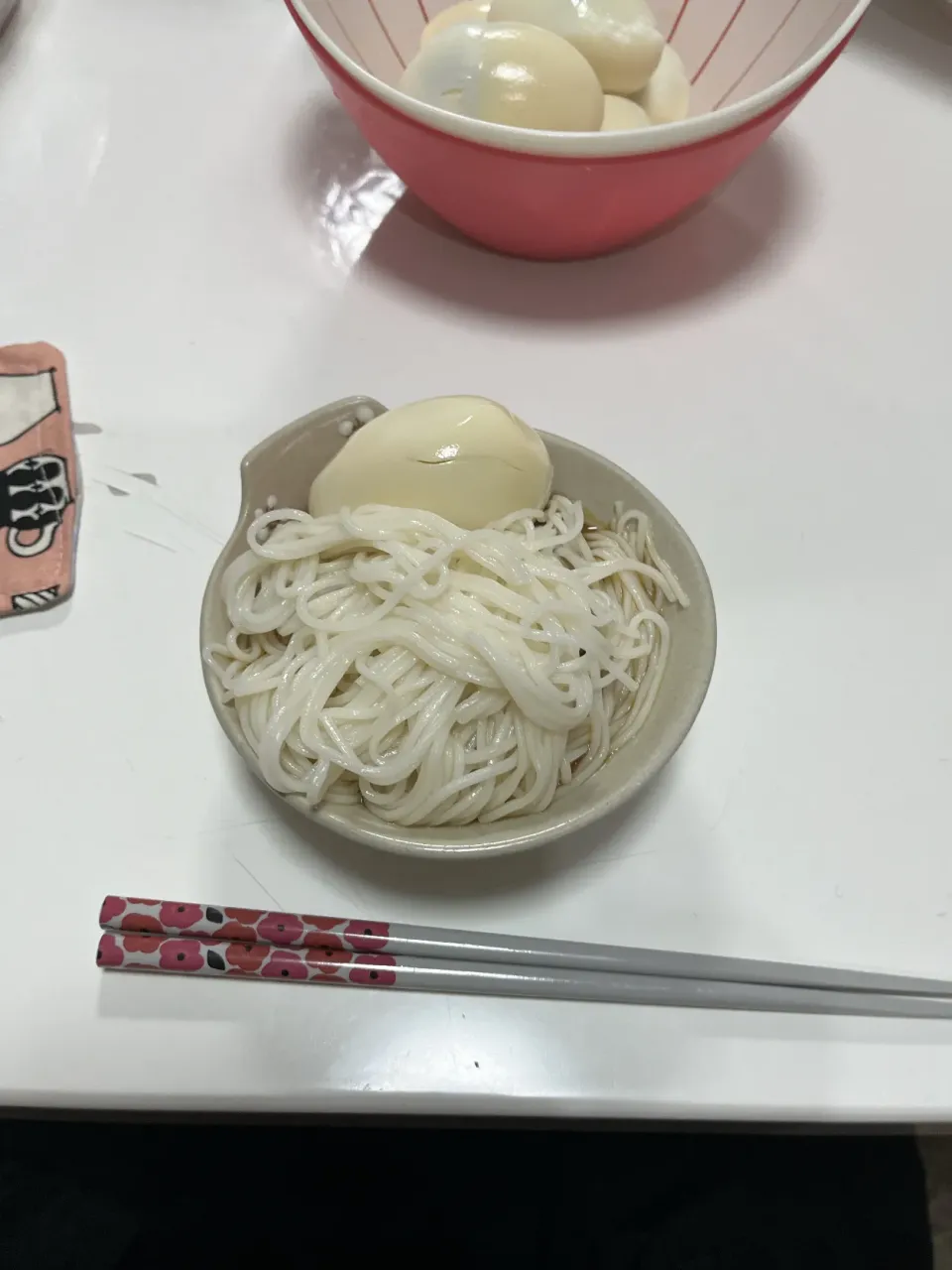 Snapdishの料理写真:晩御飯☆素麺☆ゆで卵|Saharaさん