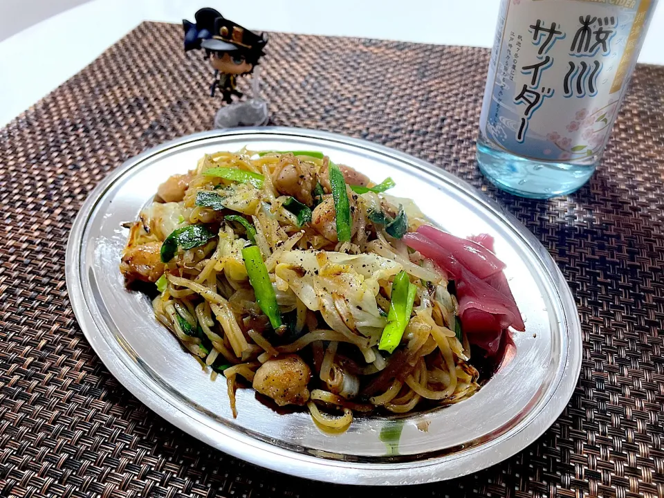 ぼんじり塩焼きそば（柚子胡椒味）|アルティッチョさん