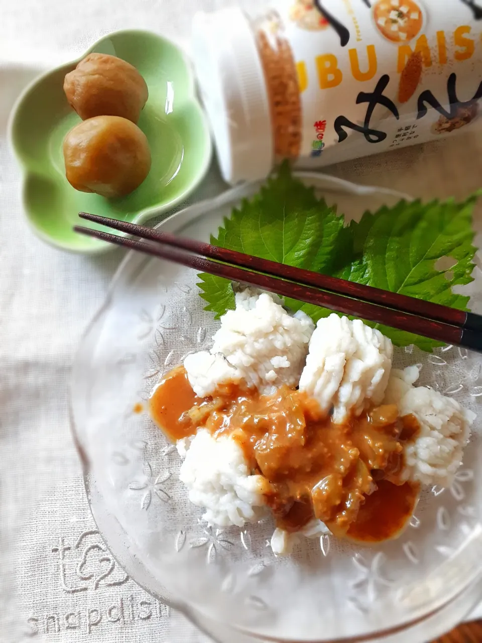 夏のつぶみそ料理🌻②
鱧の湯引き～🐟梅酒の梅の酢味噌がけです🤗|fumfumさん