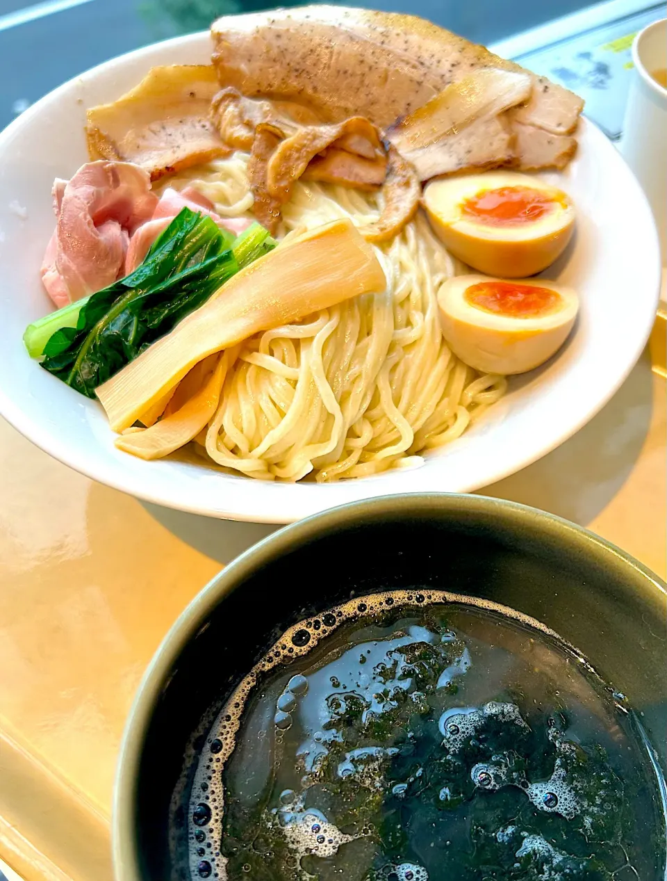 Snapdishの料理写真:リベンジ‼️海苔出汁つけ麺❤️大脇さんの料理 【9/30までの期間限定店舗】 
POPUPラーメン 
イロドリ 東京ミッド タウン八重洲2階 ヤエスパブリック|やっちさん