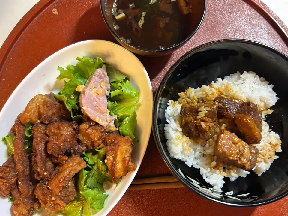 角煮丼　油淋鶏|バジルママさん