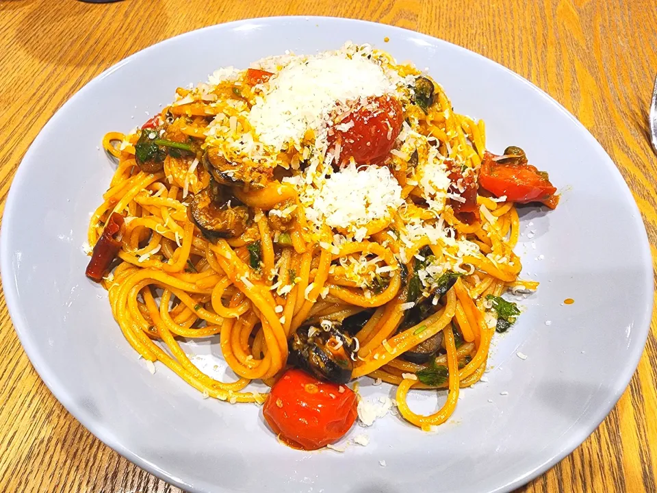 Spaghetti alla Puttanesca
スパゲッティプッタネスカ|Masahiko Aasanoさん