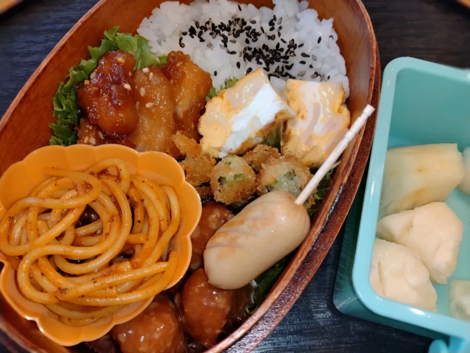 鶏むね肉の甘辛煮弁当|ぱいなっぷるさん