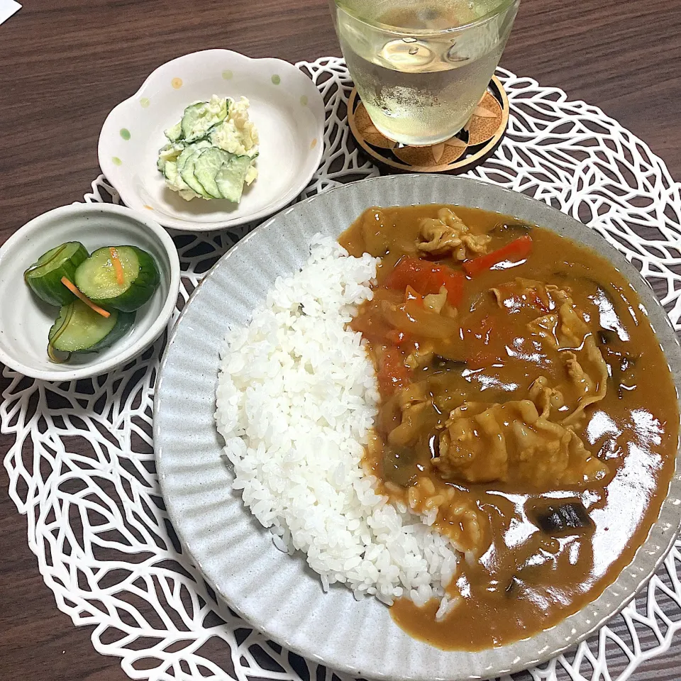 8/5  夏野菜カレー🍆|らぶちあんさん