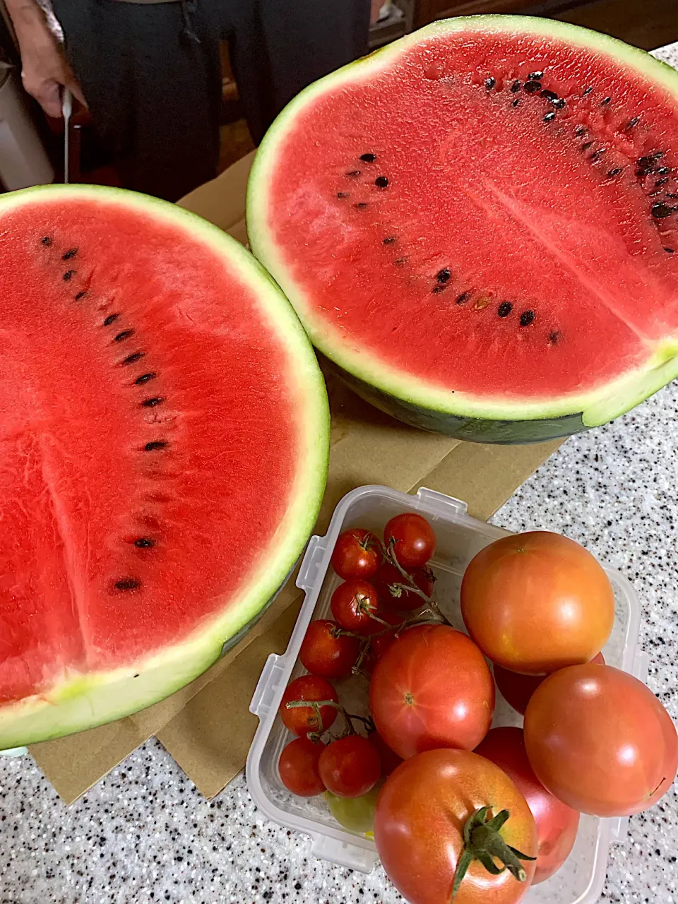 Snapdishの料理写真:畑のすいか🍉|えみちさん