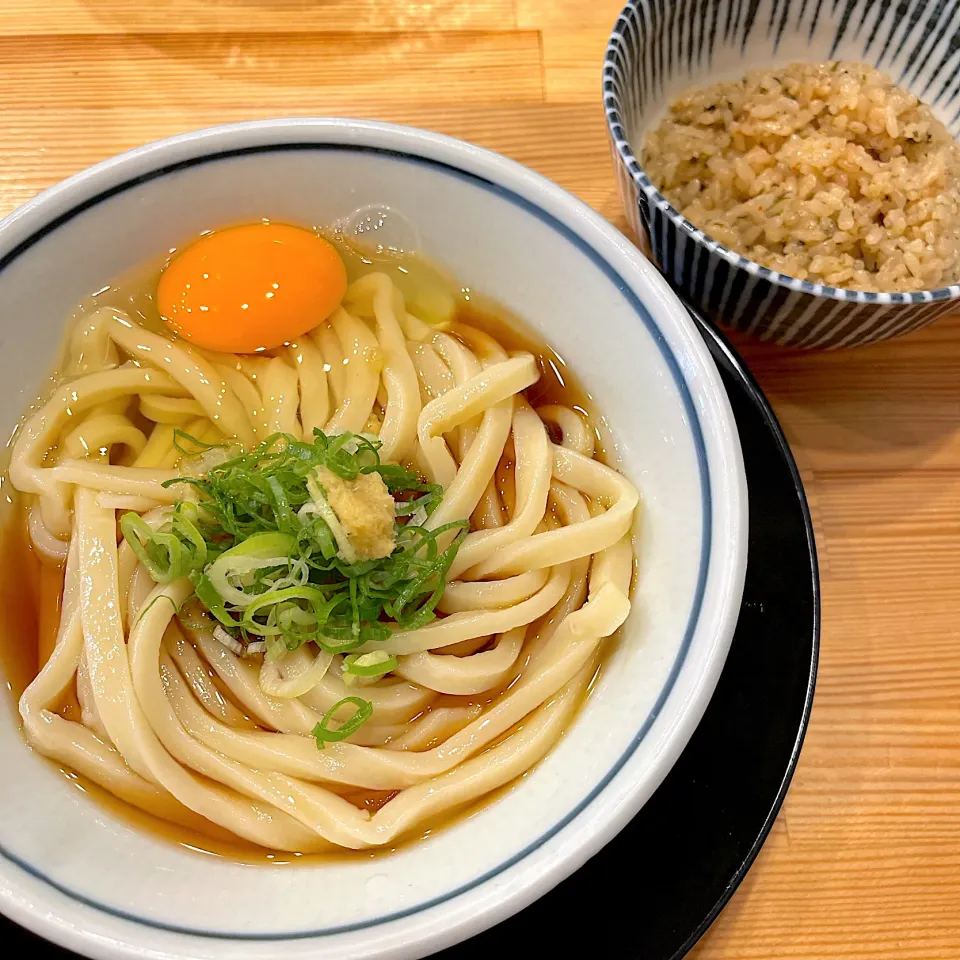 アゴ飯セット【冷】@饂飩頑陣 本店(関内)|塩豚骨さん