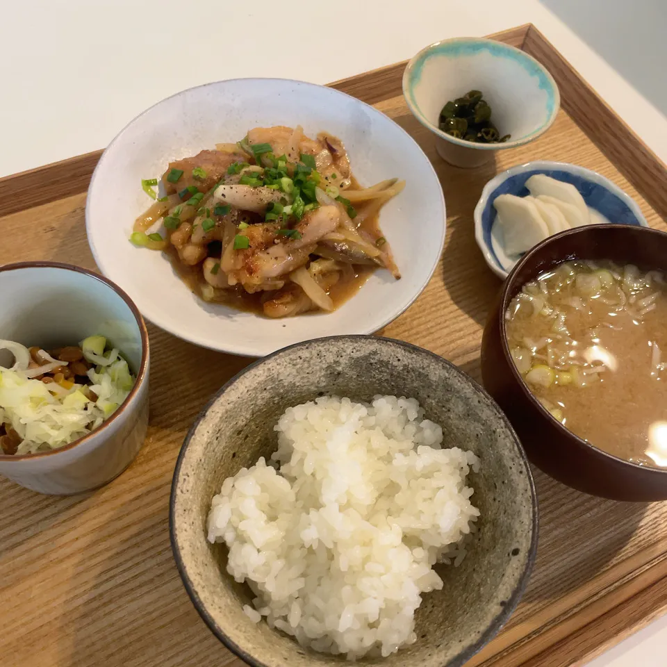 茄子と茗荷の味噌炒め定食|pontalさん