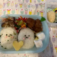 Snapdishの料理写真:学童お弁当　シマエナガw|ひろこさん