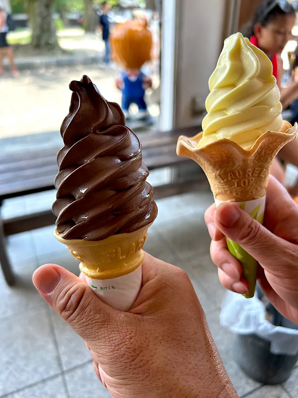 錦帯橋でソフトクリーム🍦|すかラインさん