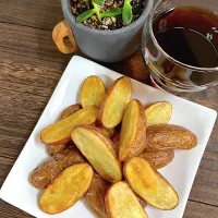 Snapdishの料理写真:シェリー🥔でポテトフライ|あまねこ🌿さん