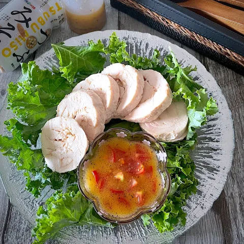 「料亭の味 フリーズドライつぶみそ」を使ってみたSnapdishの料理・レシピ写真:つぶみそサラダチキン🥗✨