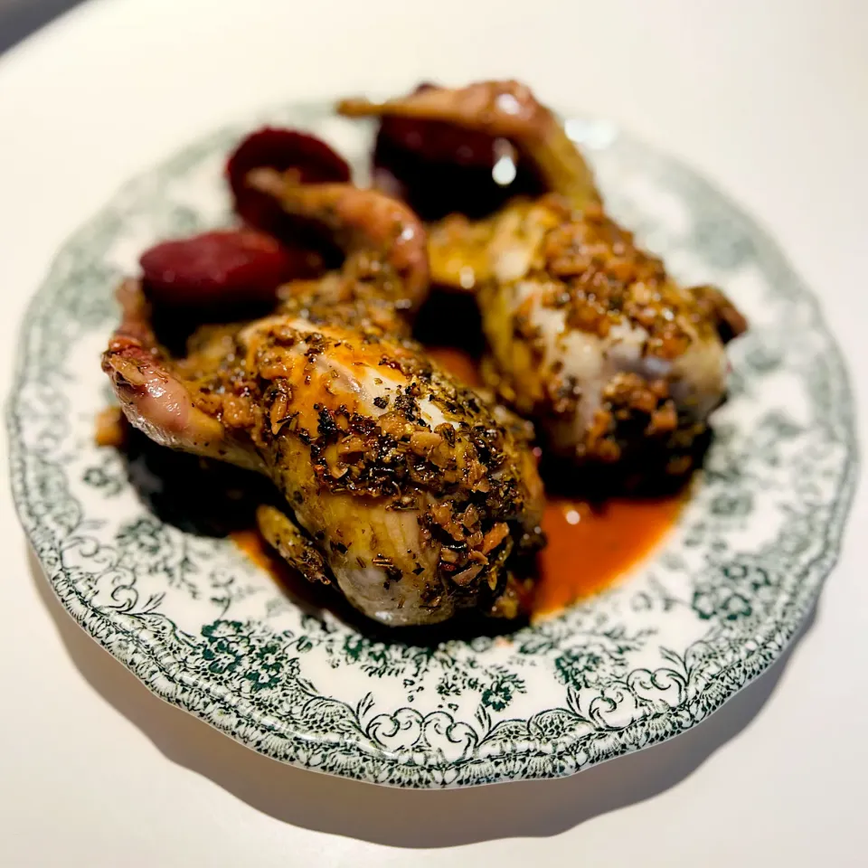 Delicious Baked Quails with Baby Beets|Zhen Zhenさん