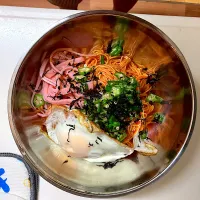 Snapdishの料理写真:オクラのビビンそうめん|Hiroshi Kさん