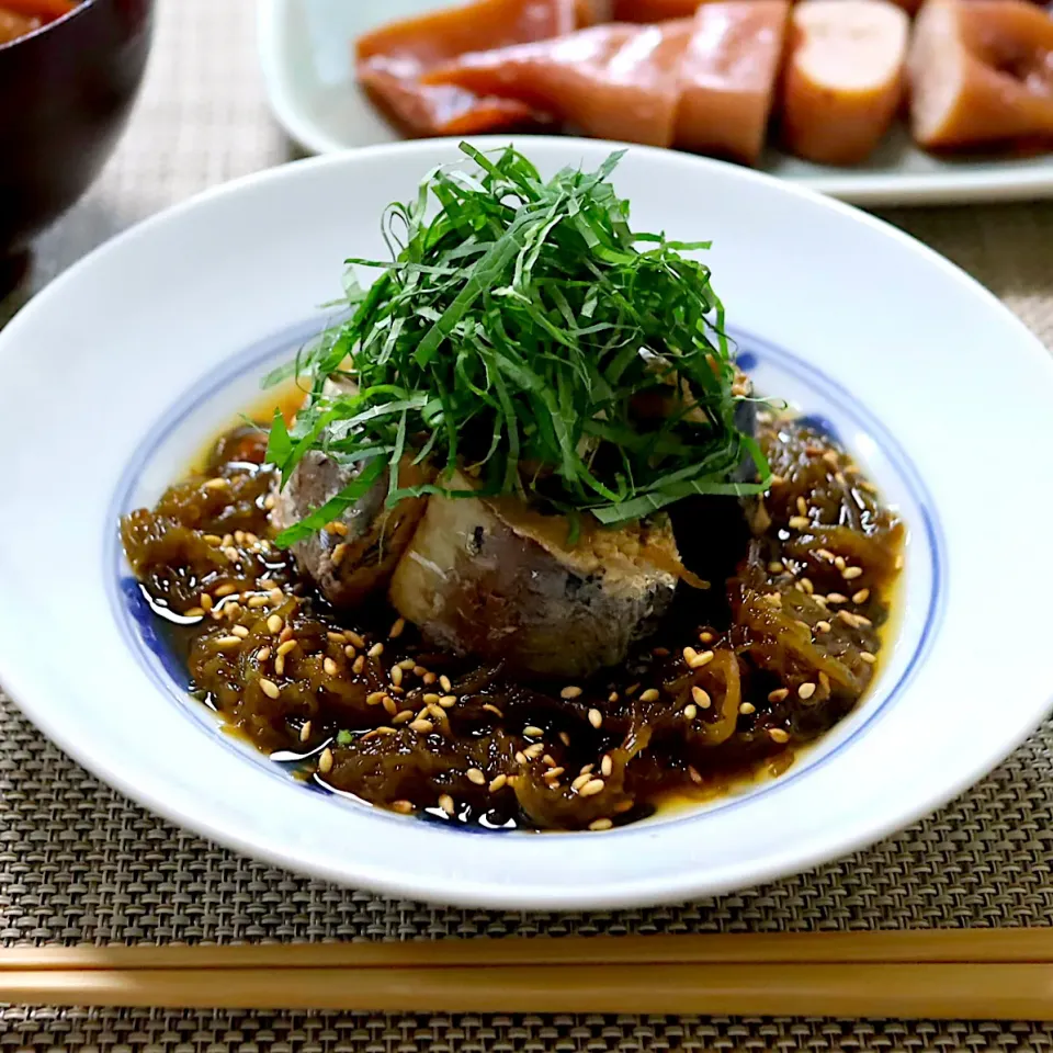 Snapdishの料理写真:かおるさんの料理 鯖缶の二杯酢|かおるさん