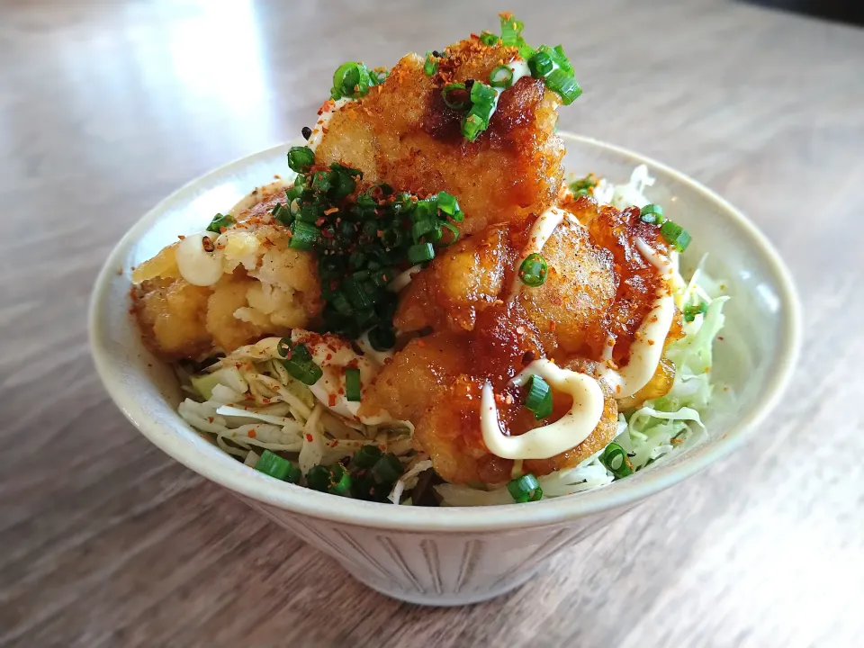 豆腐の唐揚げ丼|古尾谷りかこさん