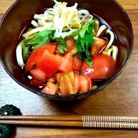 Snapdishの料理写真:冷やしトマトうどん🍅|shokoさん