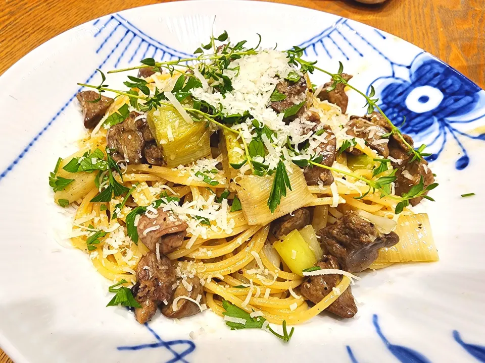 Snapdishの料理写真:Spaghetti al Ragù di Rigaglie di Pollo
鶏モツのラグーソースのスパゲッティ|Masahiko Aasanoさん