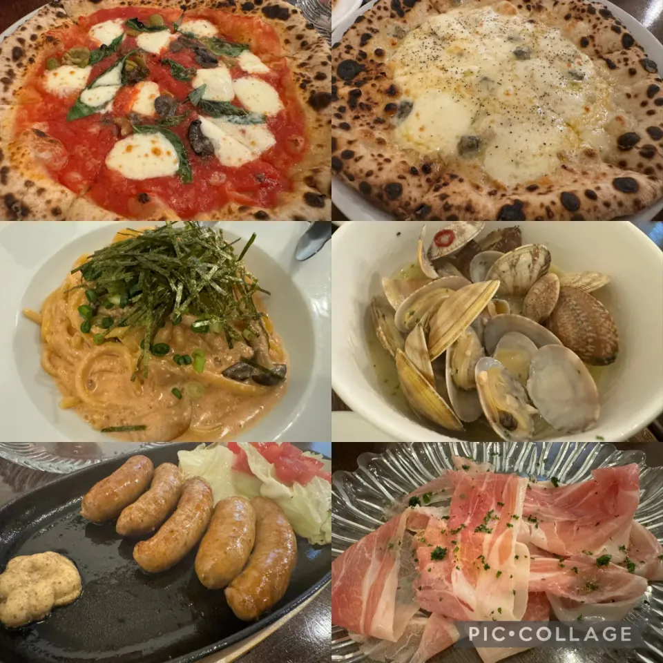 ご近所、pizzeria244にてイタリアンディナーを。ここのピッツァ抜群です。明太クリームの生パスタは超絶。美味しくいただきました。|sniper66さん