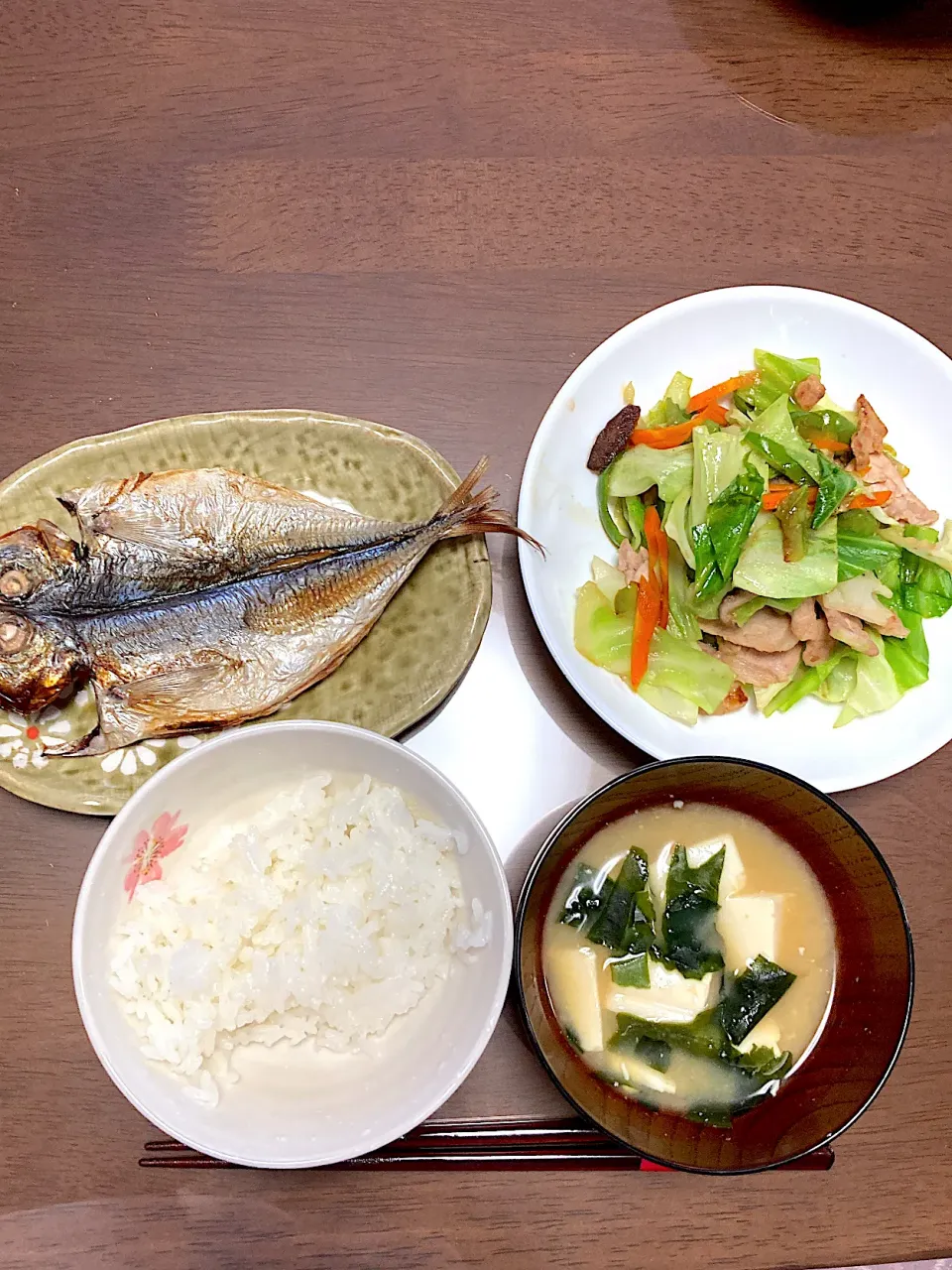 鯵の干物と野菜炒め|おしゃべり献立さん