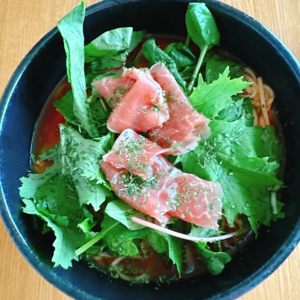 冷たいトマトのラーメン🍜🍅|naoさん