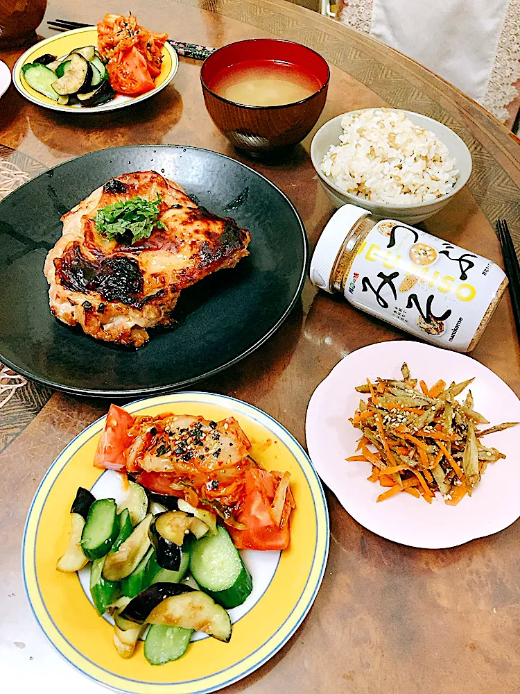 Snapdishの料理写真:つぶみそで、晩御飯|ショコラさん