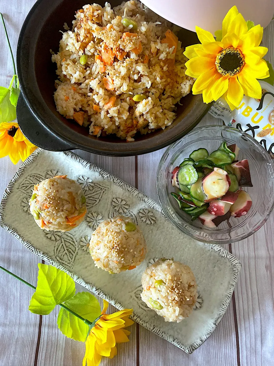 つぶみその炊き込みご飯andつぶみそのタコ🐙の酢味噌和え✨|いっちゃんさん