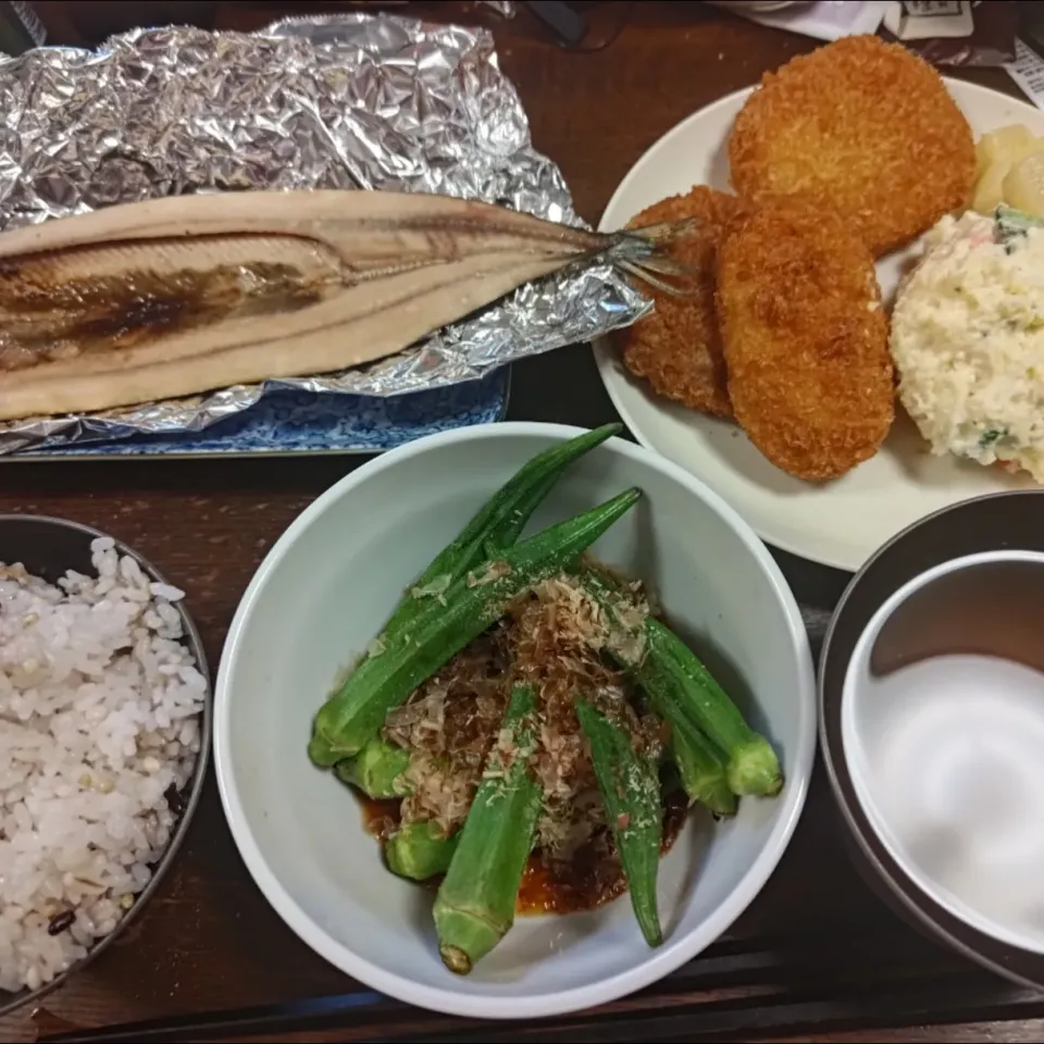 秋刀魚の干物で夕飯|アクちゃんさん