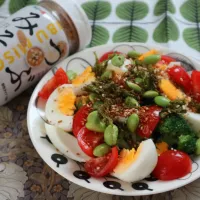 Snapdishの料理写真:つぶみそドレッシングの夏野菜サラダ🥗|ちぃさん