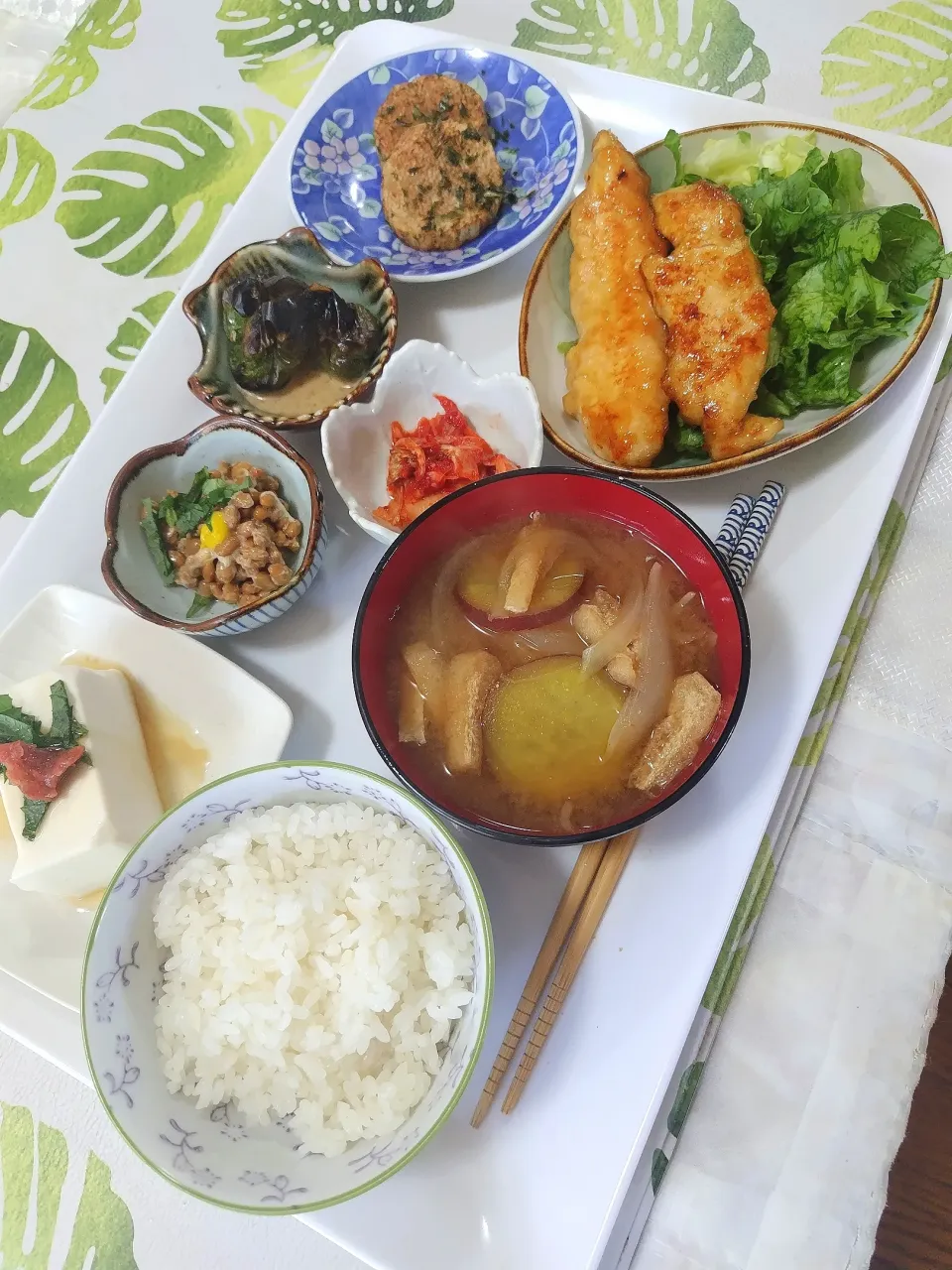 ささみ一本焼き定食です🍀|rikako♪。.:＊さん